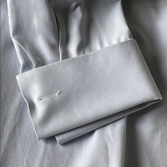 Charles Tyrwhitt Men's Light Gray Dress Shirt Regular 42 16 1/2 Used - Picture 3 of 5